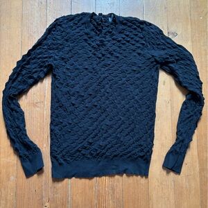 Textured Black Sweater